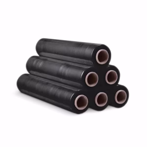 Handwikkelfolie 500 mm x 300 m 17 my, zwart 6 rollen