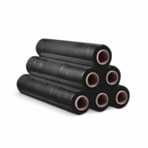 Handwikkelfolie 500 mm x 300 m 23 my, zwart 6 rollen
