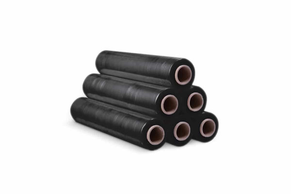 Handwikkelfolie 500 mm x 300 m 23 my, zwart 6 rollen