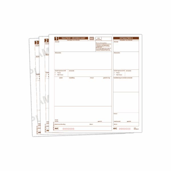 AVC Hand Vrachtbrieven - 1007 – Model C - 500 stuks per doos - Afbeelding 2