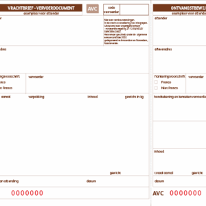 AVC Hand Vrachtbrieven - 1007 – Model C - 500 stuks per doos